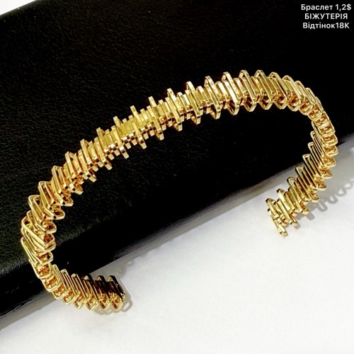 Браслет 0005 (метал,біжутерія) «відтінок 18к»